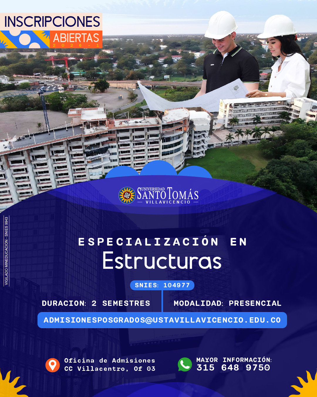 Especialización en Estructuras de la Universidad Santo Tomás Villavicencio