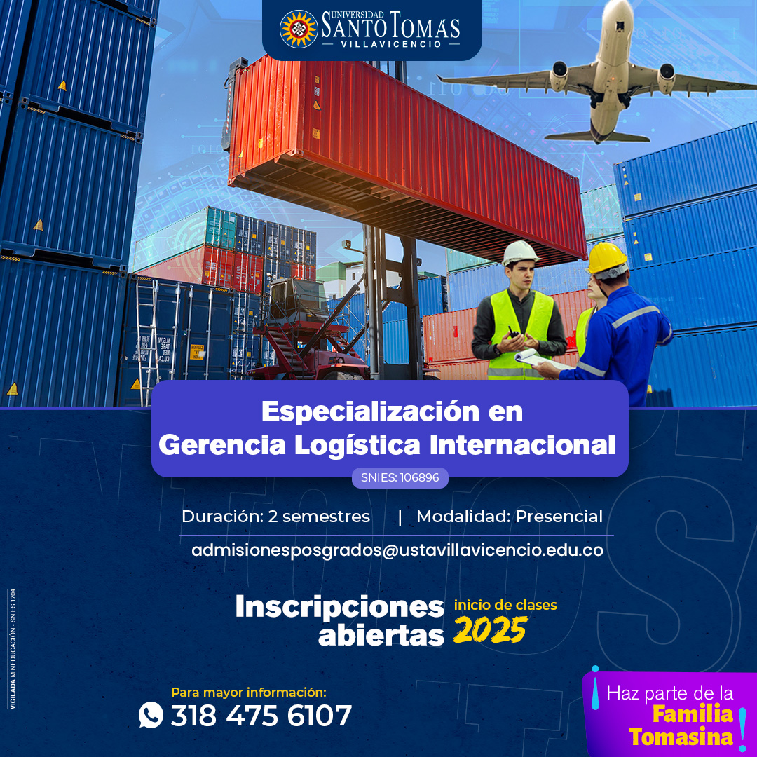 Especialización en Gerencia Logística Internacional, Universidad Santo Tomás Villavicencio