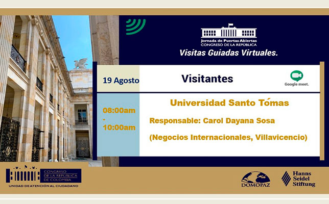 Estudiantes Tomasinos realizan Tour Virtual al Congreso de la República