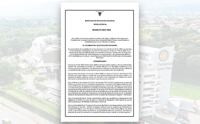 Nuevo programa académico: Profesional en Lenguas Extranjeras llega a la Santoto Villavo